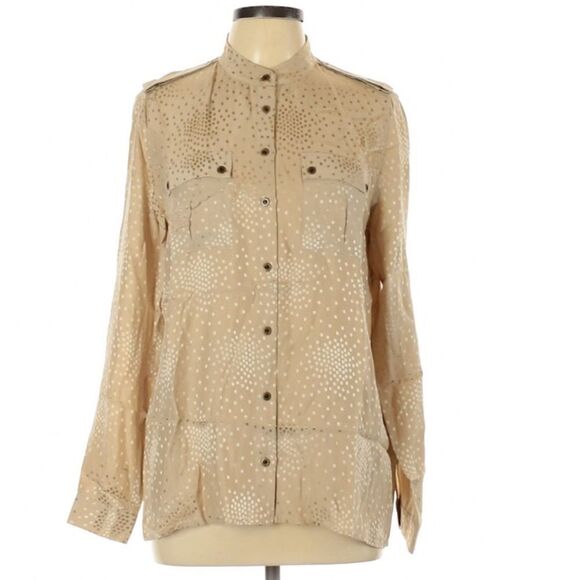 Club Monaco Women's Size XS Long Sleeve Silk Top - Picture 1 of 7
